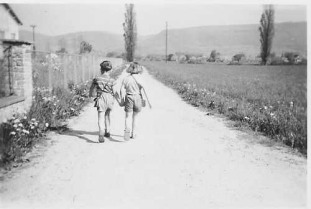mit André auf dem Weg in den Kindergarten