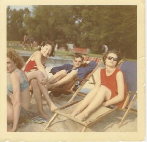Carletta, Horst-Günter und Silke im Strandbad in Ascona